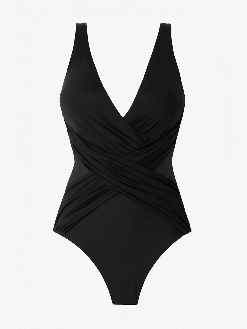 NWT Miraclesuit Illusionist Crossover Swimsuit Mesh Slimming One Piece Black 8